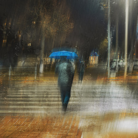 Синий зонтик.